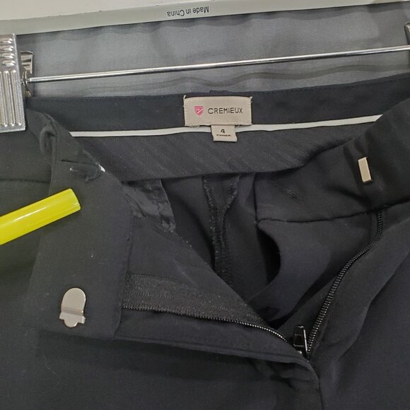 CREMIEUX Womens Pants SZ 4 Straight Leg Low Rise Black Casual Office‎ Business - Picture 7 of 7